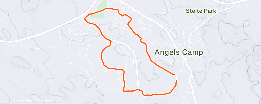 Map of the activity, Morning Walk