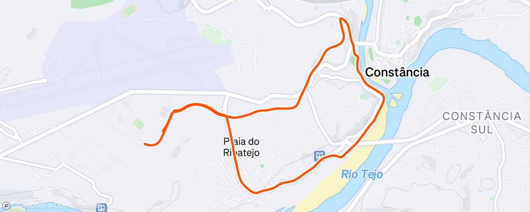 Map of the activity, Corrida matinal