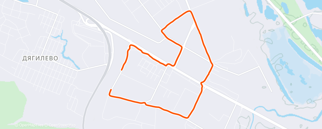 Map of the activity, Вечерний забег