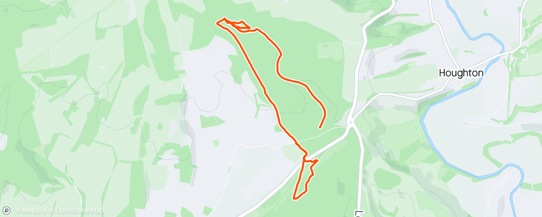 Map of the activity, Evening ride cut short by the rain