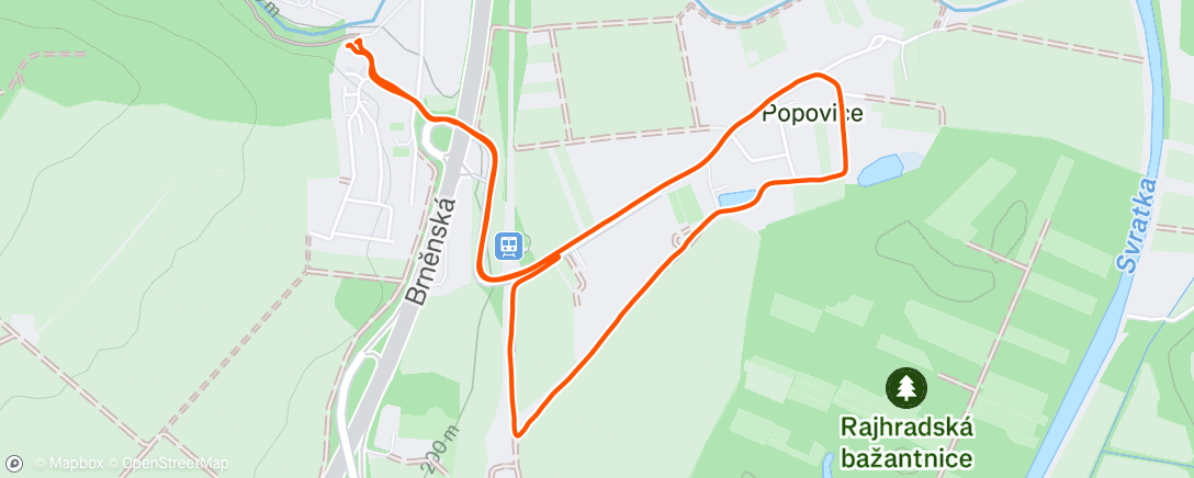 Map of the activity, Morning Walk