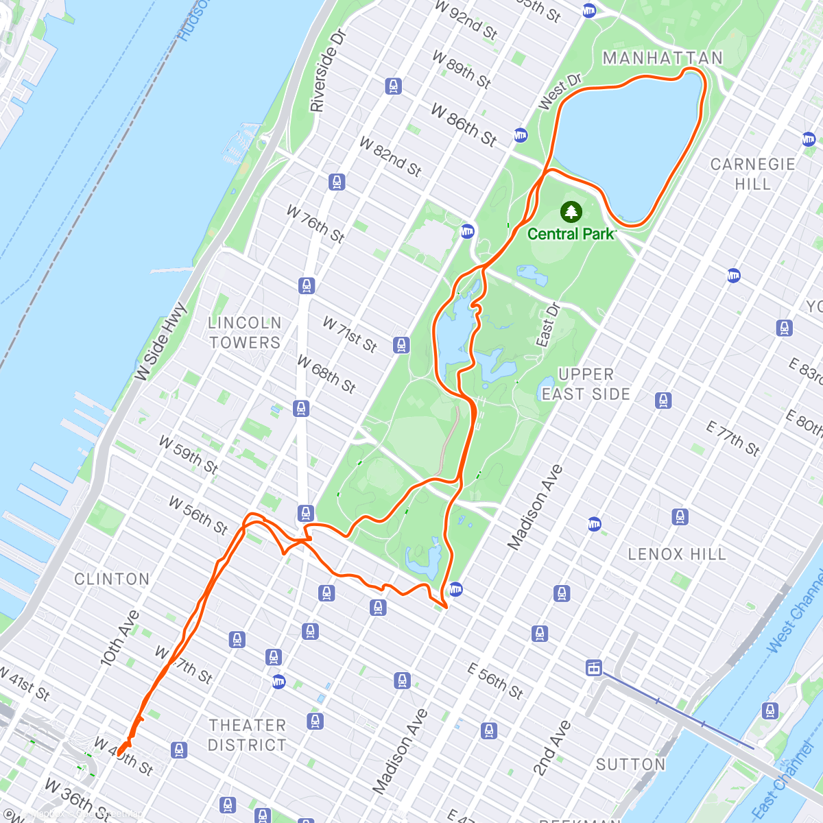 Map of the activity, NYC