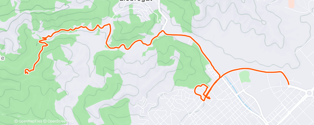 Map of the activity, Caminata de mañana