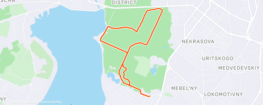 Map of the activity, Morning Run