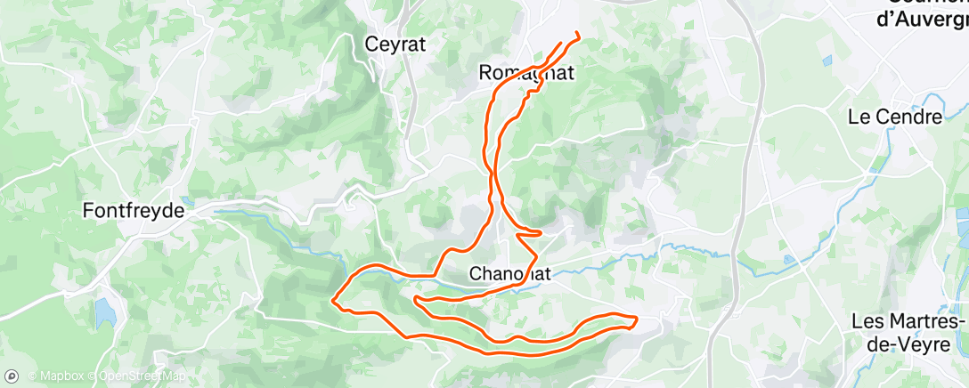 Map of the activity, Sortie repos post vacances