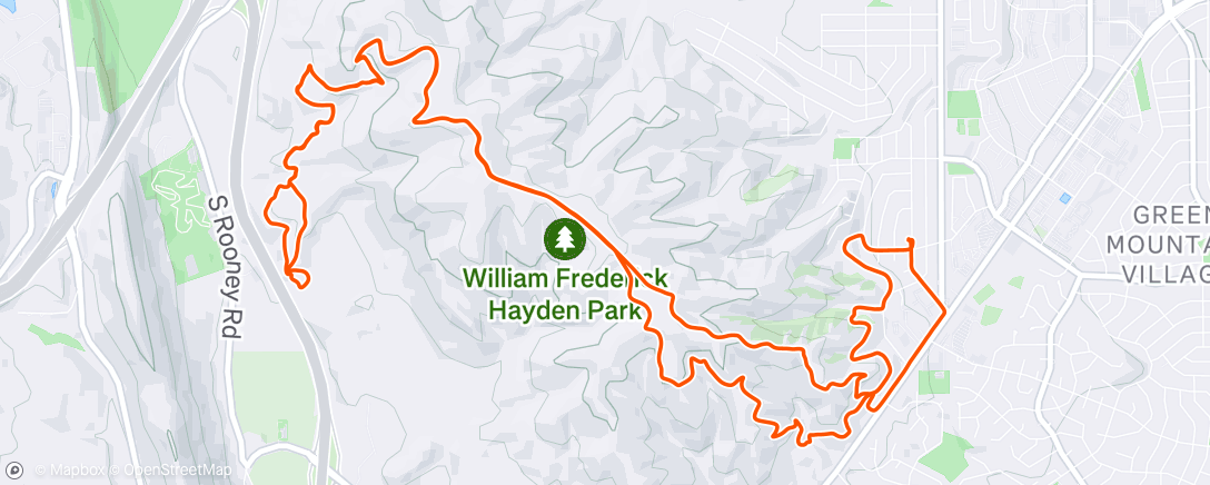 Map of the activity, Morning Mountain Bike Ride