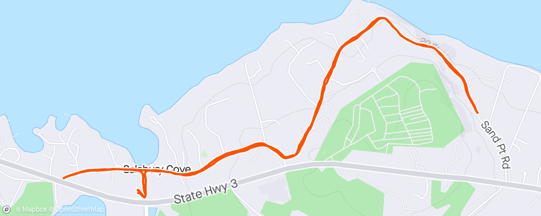 Map of the activity, Evening Walk