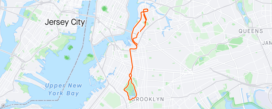 Map of the activity, Evening Ride