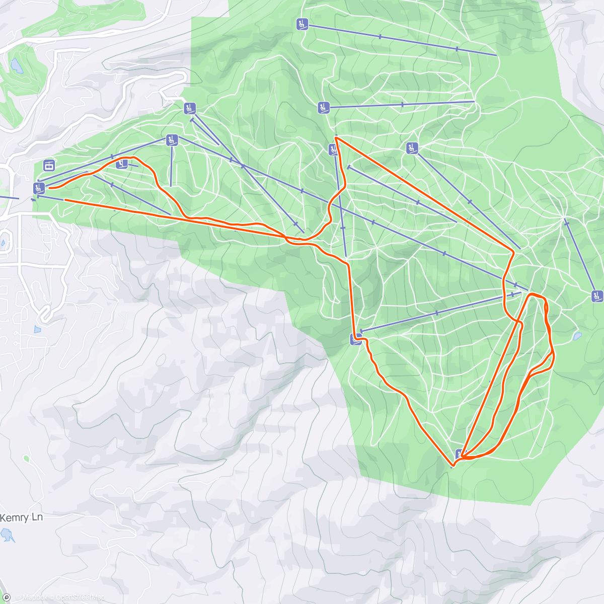 Map of the activity, And……it’s a wrap.   Great 23-24 season.    53 days on the mountain.