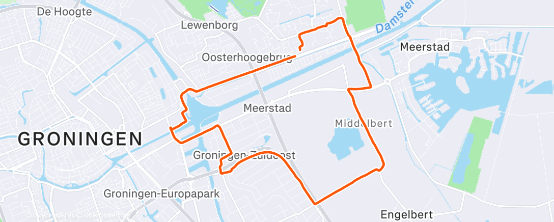 Map of the activity, Ochtendloop