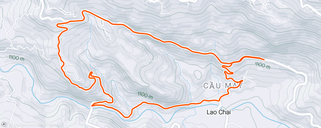 Map of the activity, Rice fields and steep roads