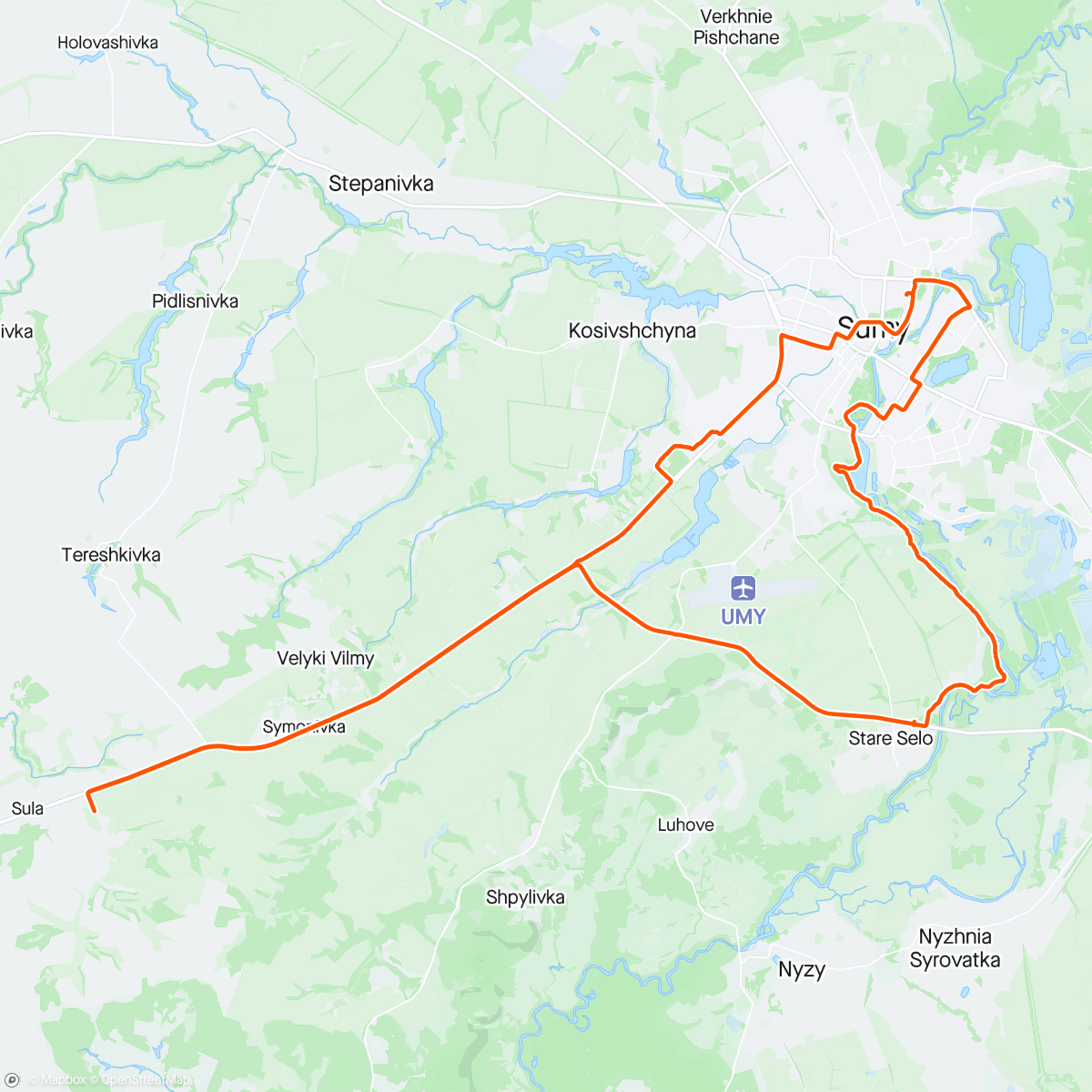Mapa da atividade, Полуденный заезд