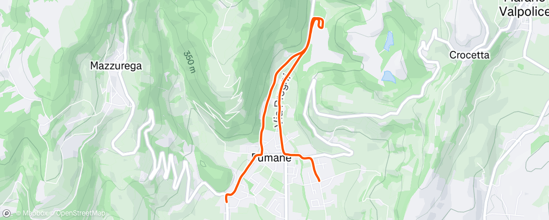 Map of the activity, Corsa mattutina