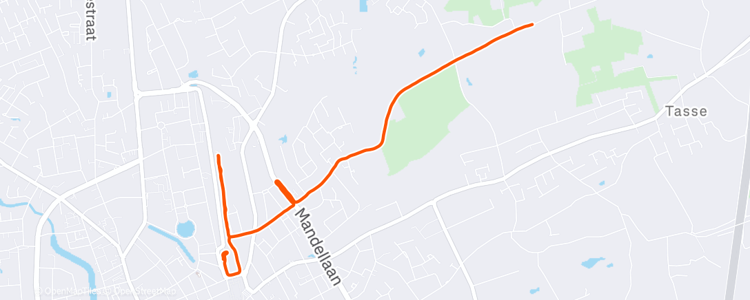 Map of the activity, Namiddagloop