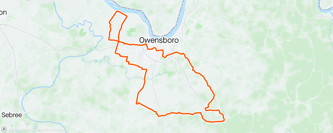 Map of the activity, Sat Group Ride