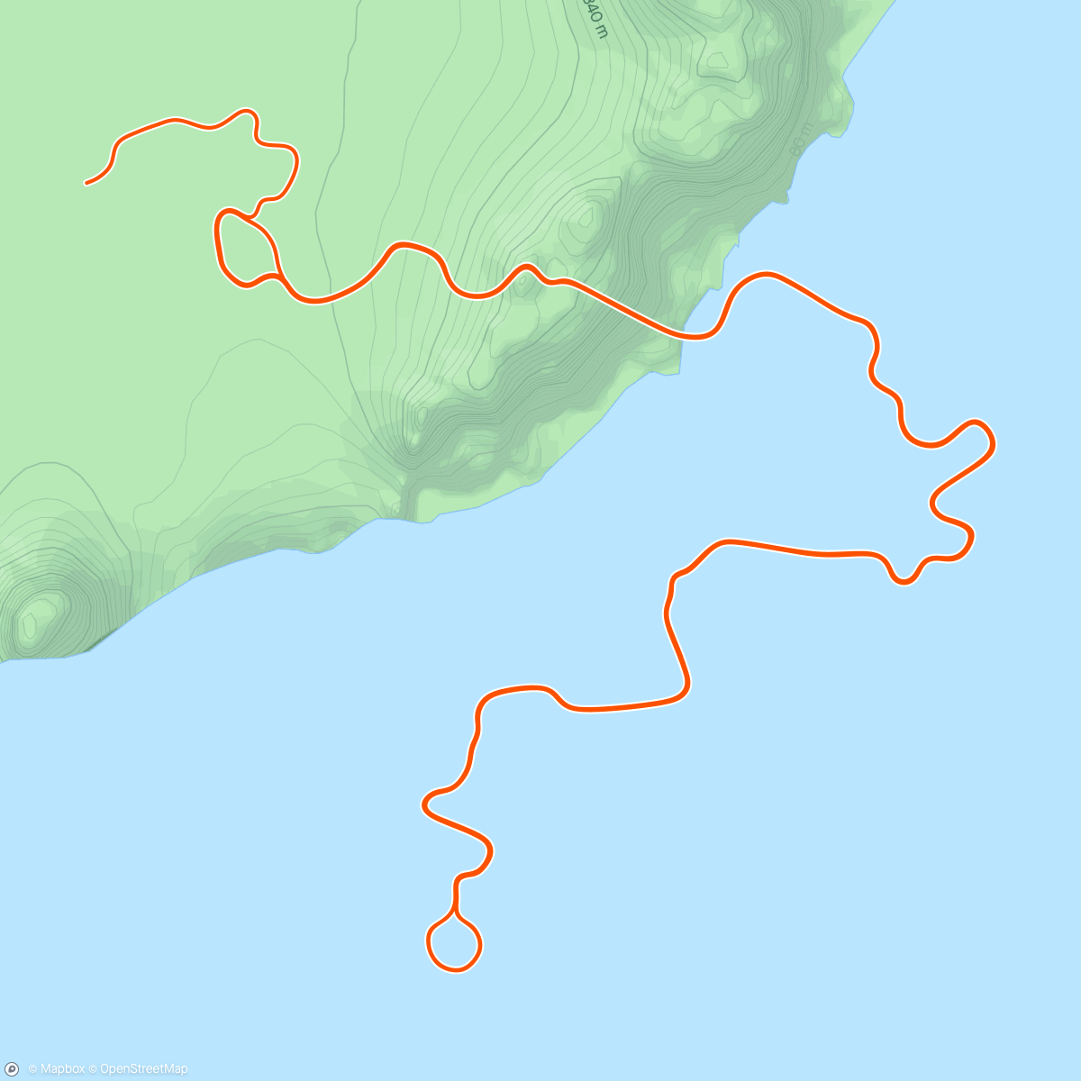 Mapa da atividade, Zwift - Rolling Roads in Watopia