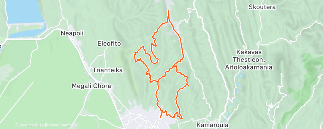 Map of the activity, Morning Trail Run