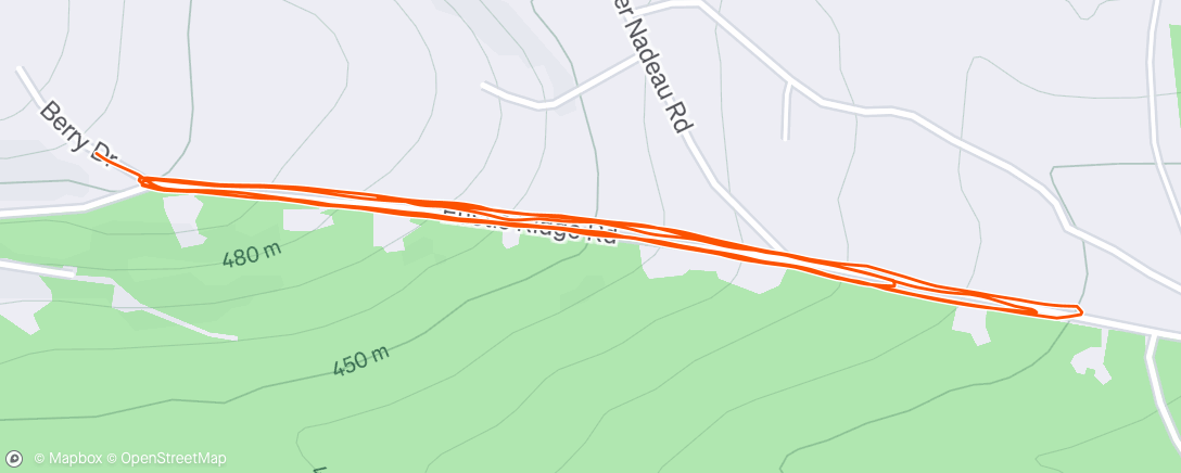 Map of the activity, Afternoon Run