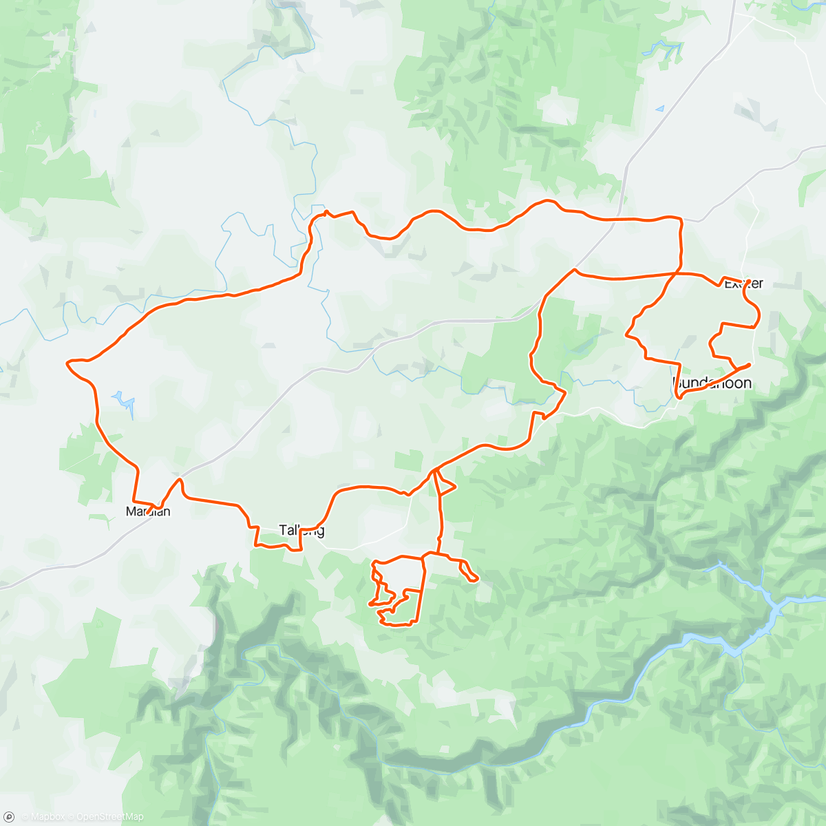 Mapa de la actividad (Audax Exeter Mixte terrain  150)