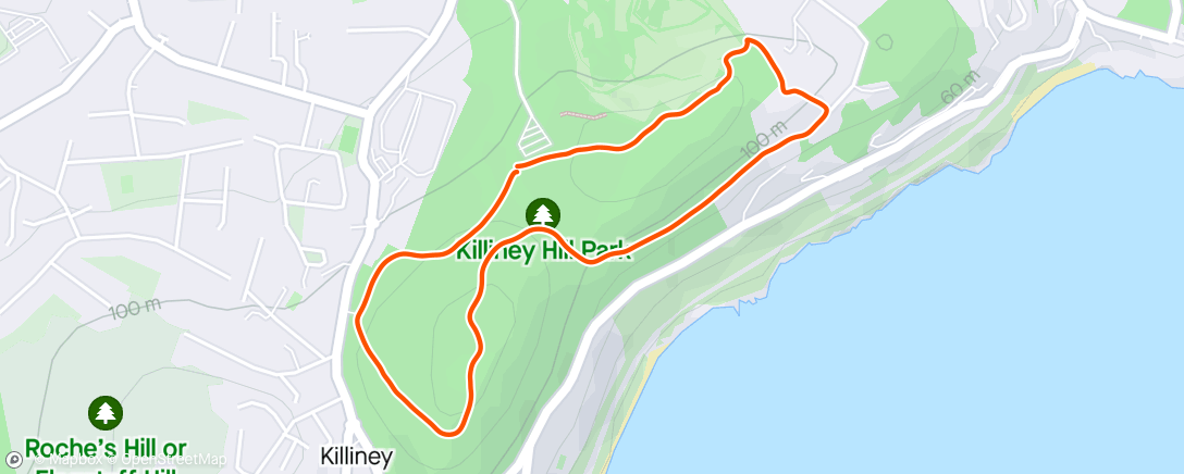 Map of the activity, IMRA - Killiney Hill Relay 2024