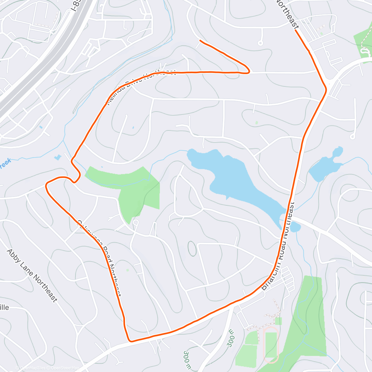 Map of the activity, Easy Run Walk with Moritz