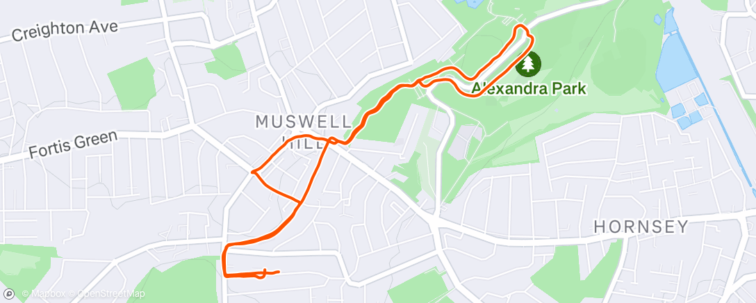 Map of the activity, Beautiful Xmas morning. Baristas still out there working hard