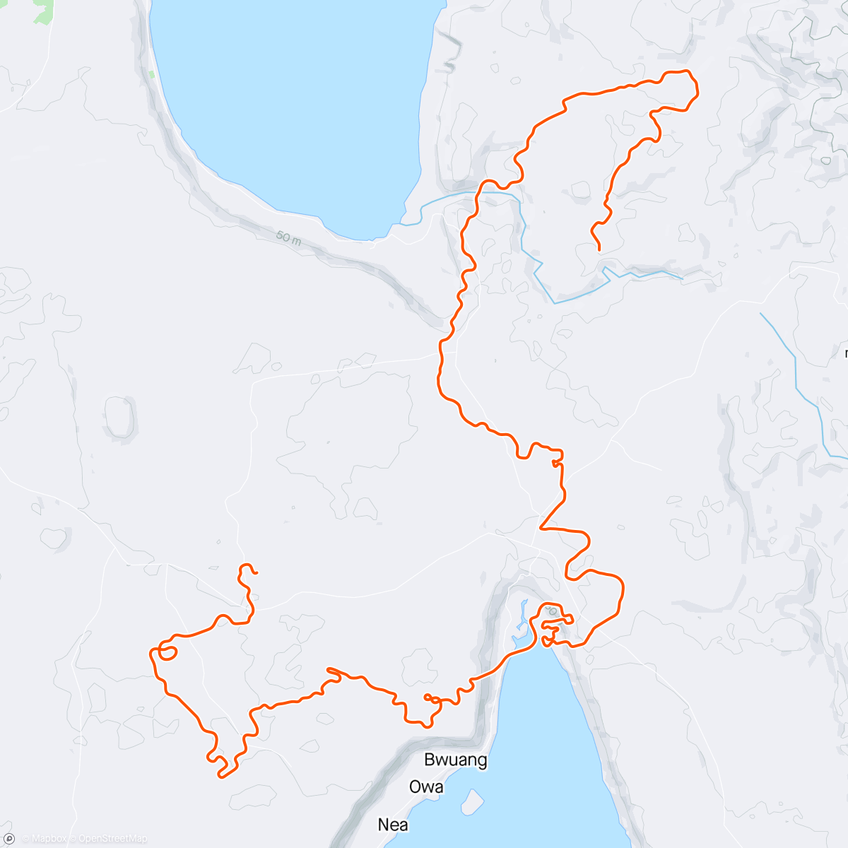 Mappa dell'attività Zwift - Pacer Group Ride: Makuri 40 in Makuri Islands with Bernie