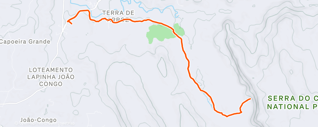 Map of the activity, Carrera de montaña matutina