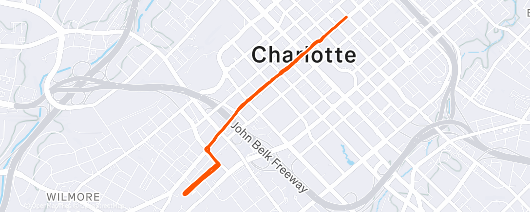 Map of the activity, Morning Run