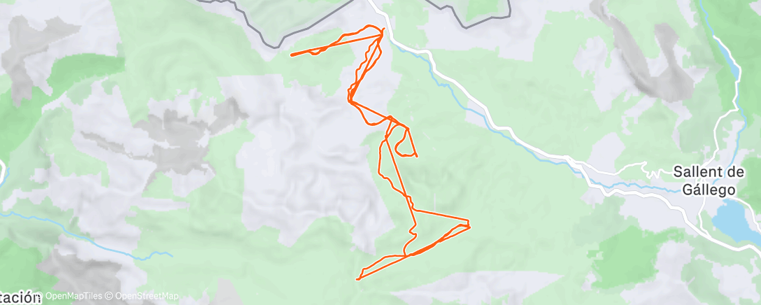 Карта физической активности (Esquiar en familia - Formigal)