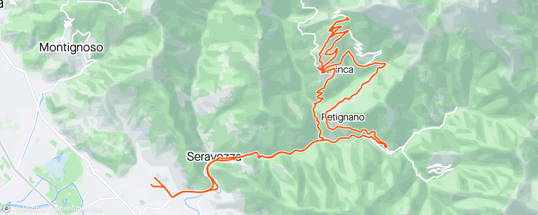Map of the activity, Pian di lago Terrinca Ruosina