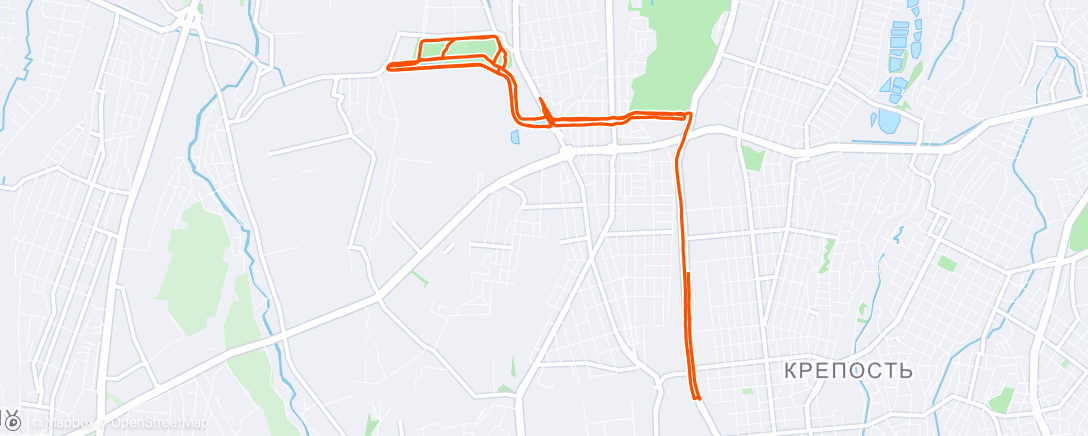 Map of the activity, Long run with Barys team