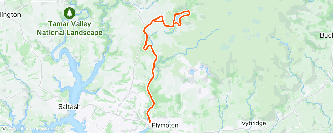 Carte de l'activité Post work ride up to Burrator 🚴‍♂️