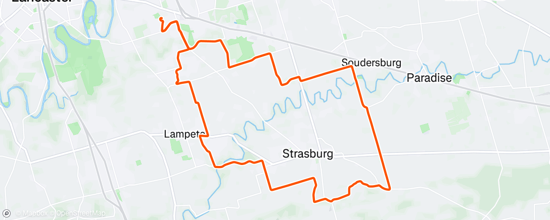Map of the activity, Afternoon Ride