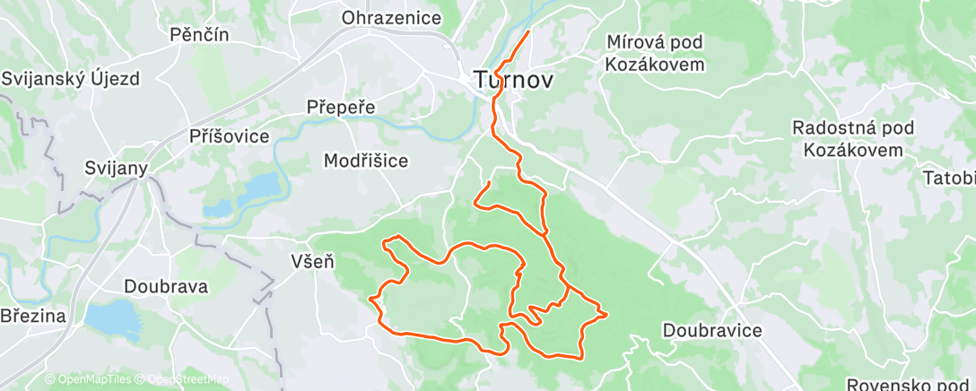 Map of the activity, Morning Ride