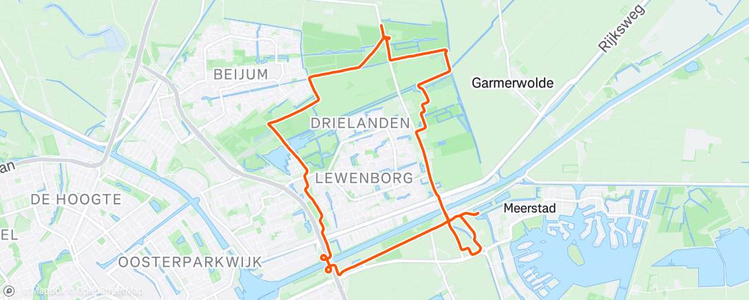 Map of the activity, Ochtendloop