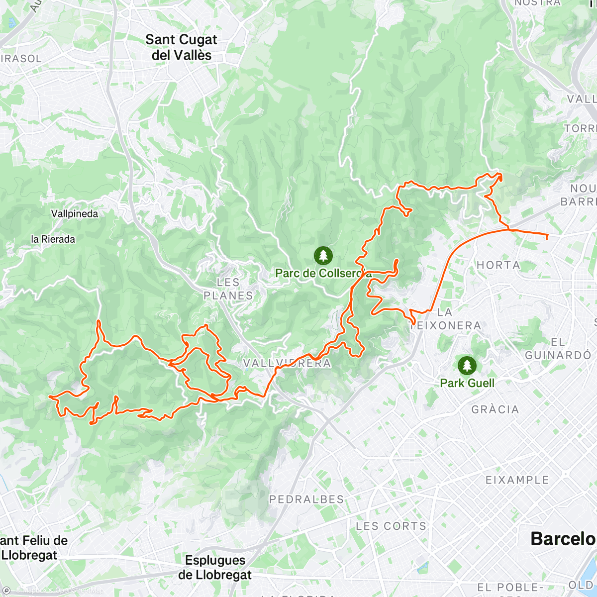 Map of the activity, Saliduca pistera pero siempre con algún senderín exigente con el terreno húmedo de hoy