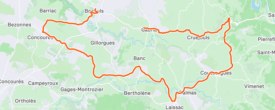 Map of the activity, 2025-12-30Ride