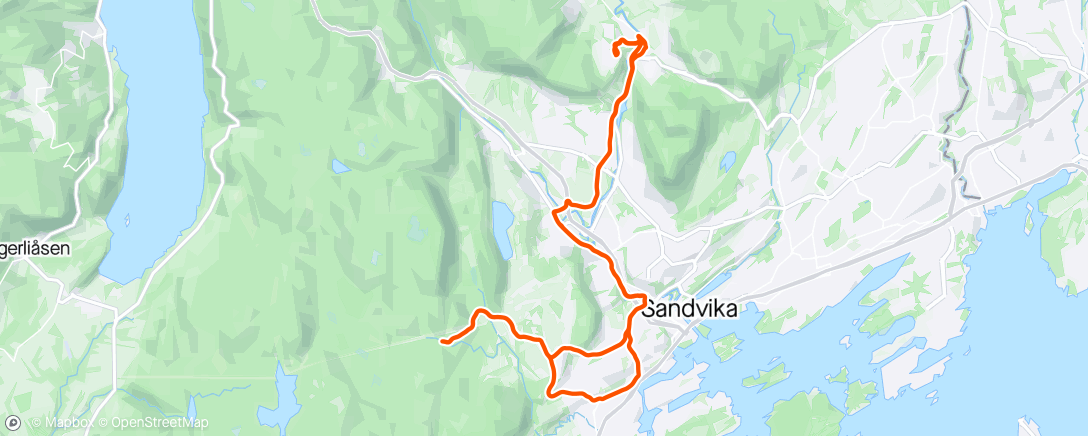 Map of the activity, Vestmarksetra med Henrik og Joakim