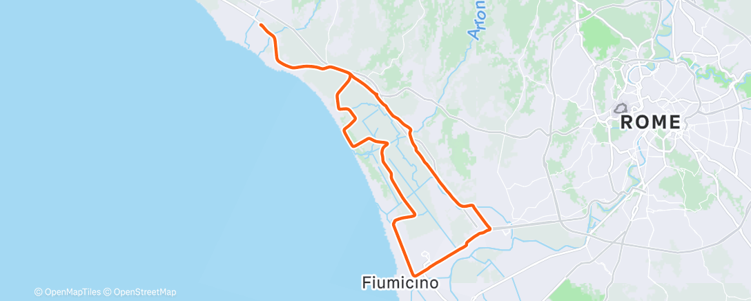 Map of the activity, Pedalata mattutina