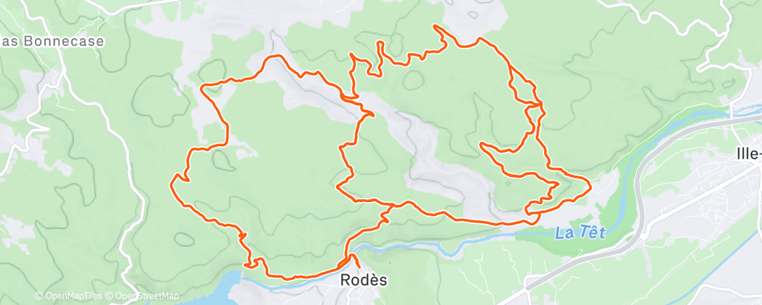 Map of the activity, christmas ride