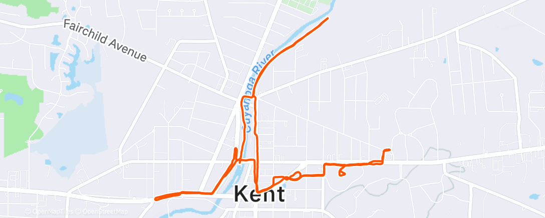 Map of the activity, Lunch Run