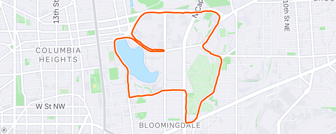 Map of the activity, Lunch Run