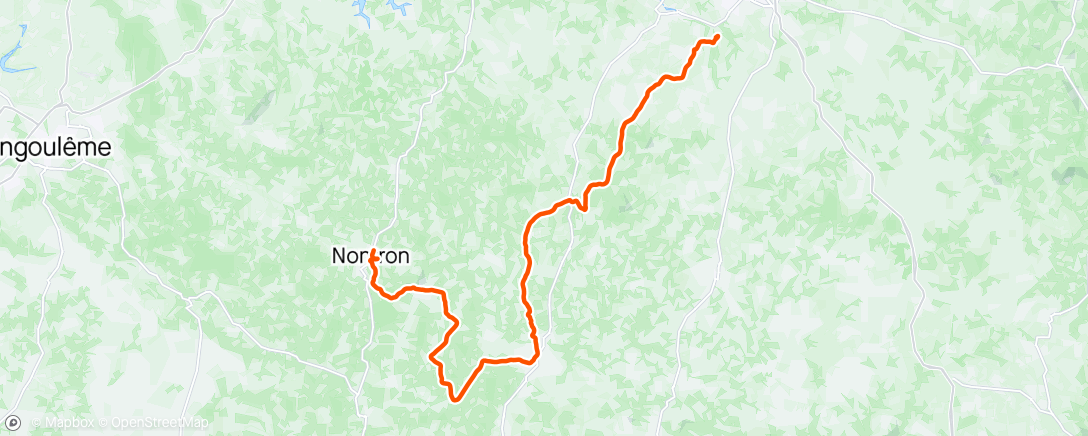 Map of the activity, Retour Nontron une partie avec le VPP Nontronnais puis a partir de Maillet avec Christophe
