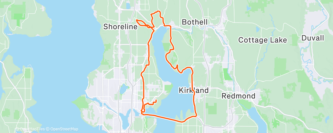 Map of the activity, Morning Ride
