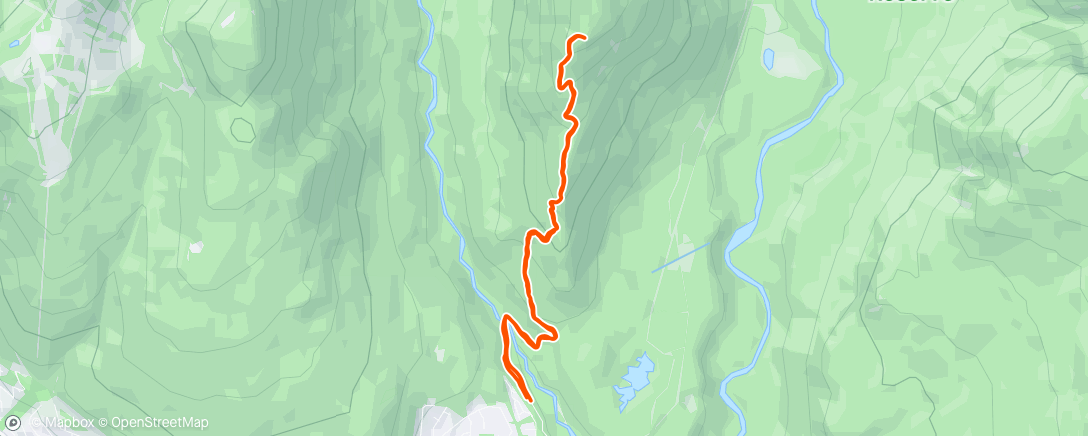 Map of the activity, A little Lynn Peak South day