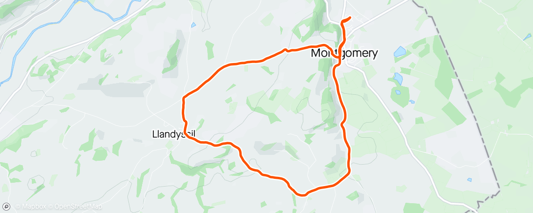 Map of the activity, Llandyssil Loop