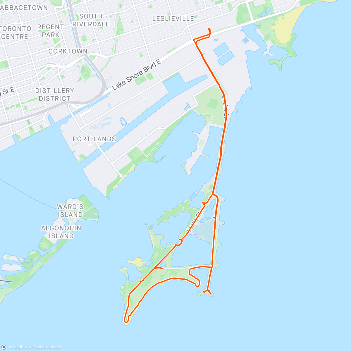 Map of the activity, Spit Ride Before The Rain