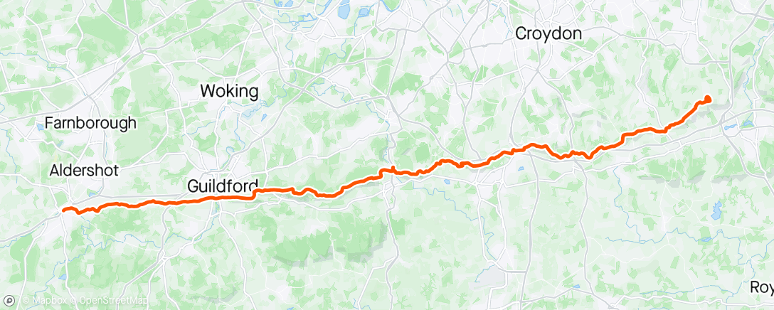 Mapa de la actividad, NDW 50 miles