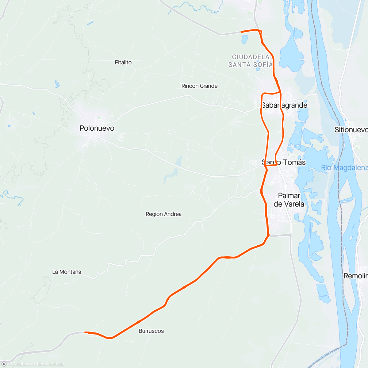 Map of the activity, Cumaco + Puente Prosperidad